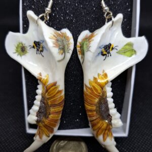 Earrings - Decorated Possum Jaws